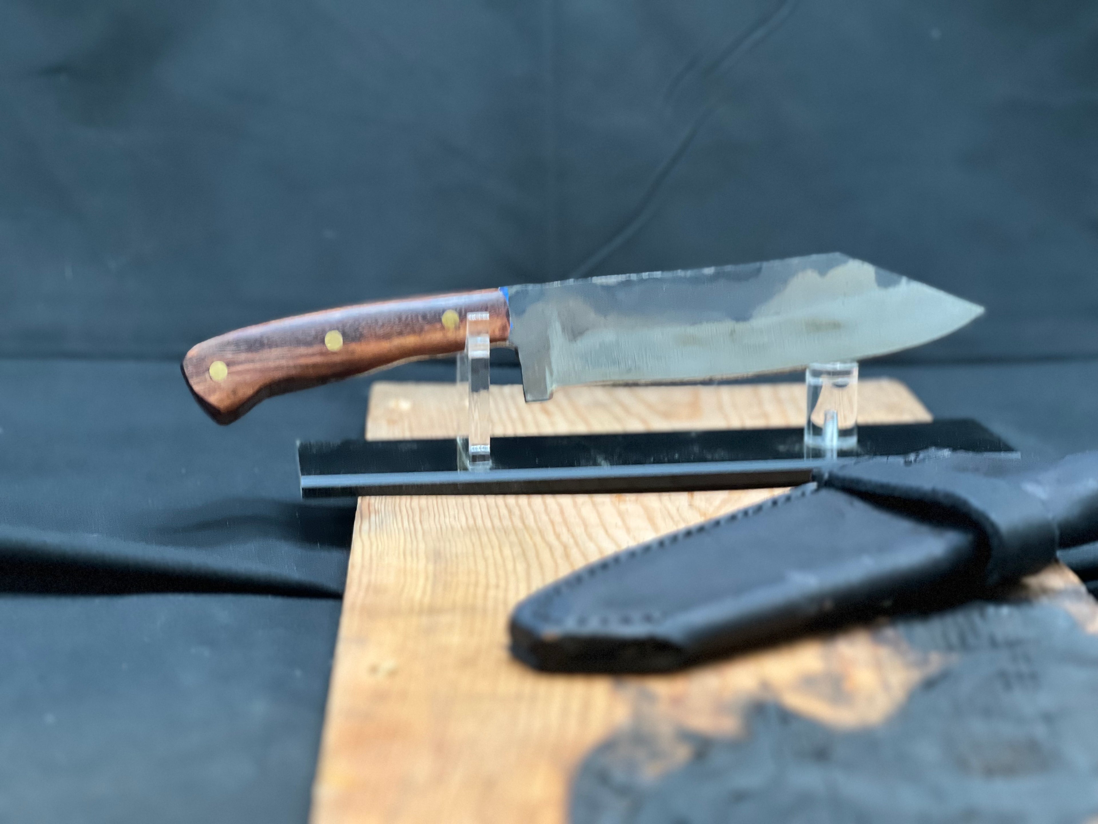 Clip point camp knife