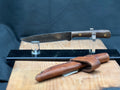 Drop point hunting knife