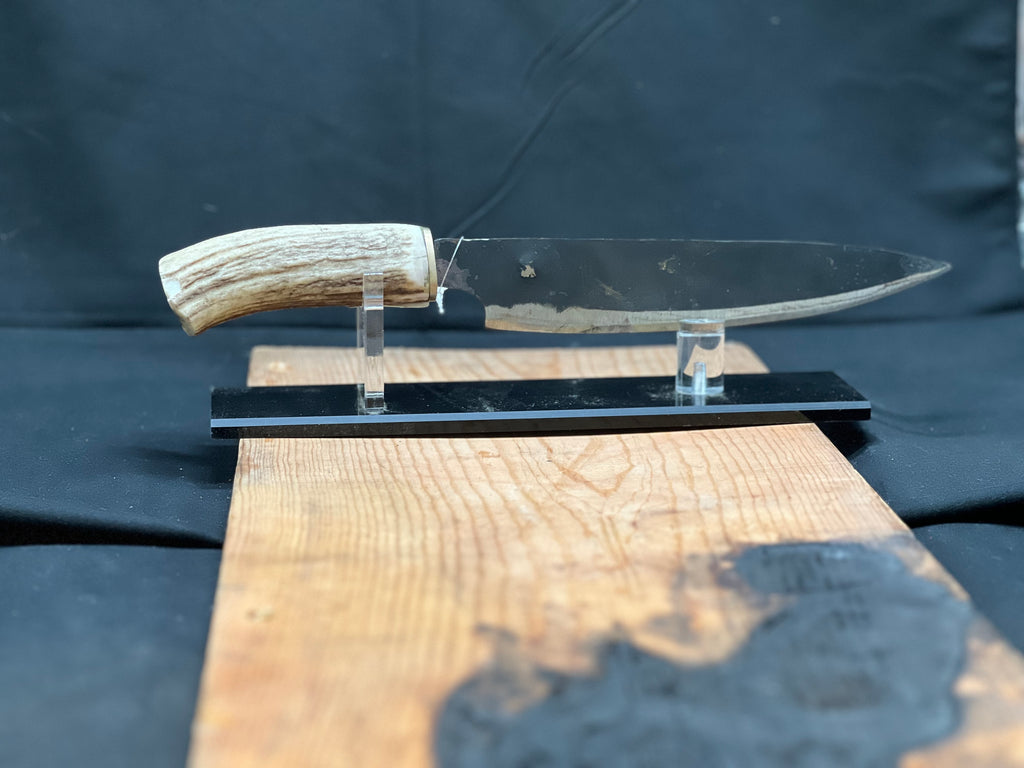Deer antler chef knife